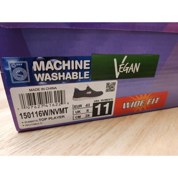 Skechers Summits Top Player Memory Foam Shoes | Women’s size 11 Wide Fit Navy - Picture 7 of 11